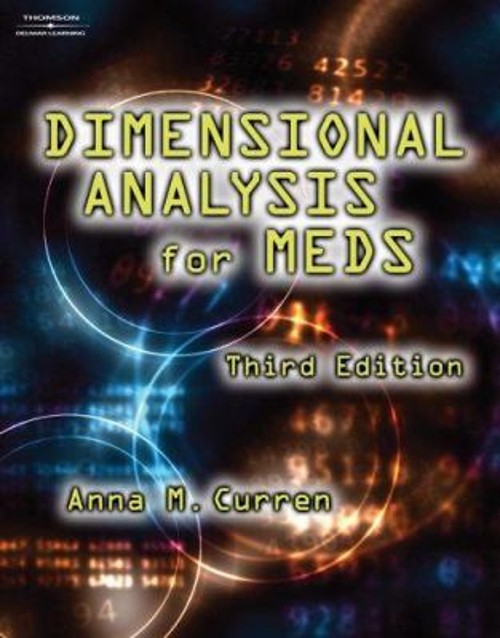 Dimensional Analysis for Meds Paperback Laurie D., Curren, Anna M