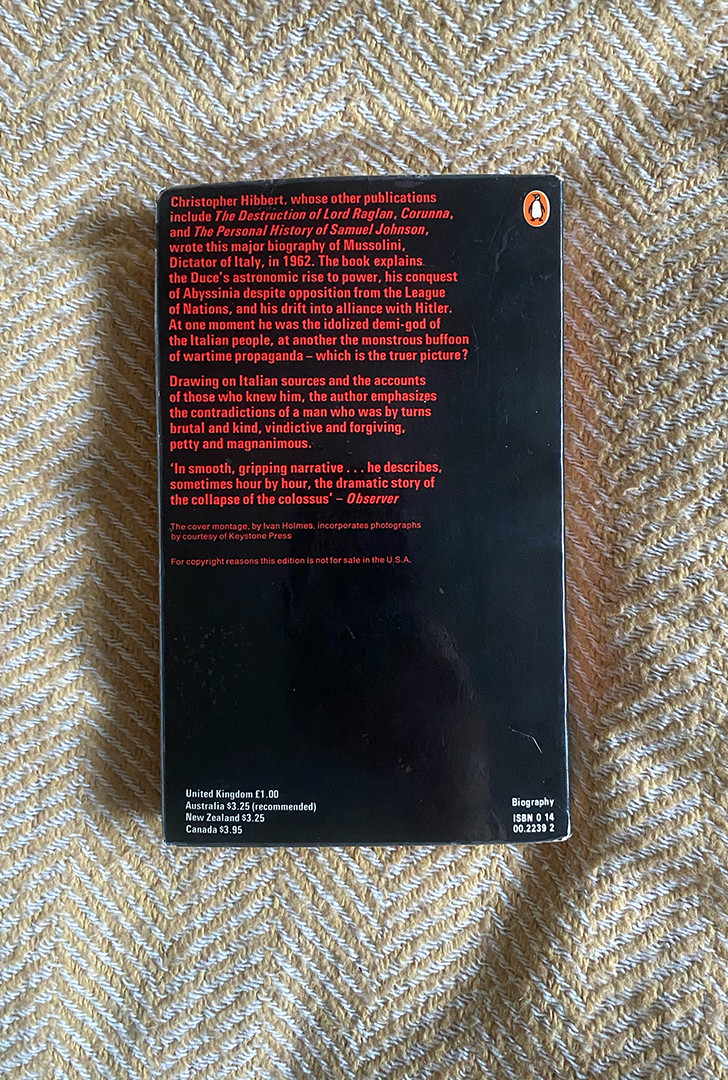 Mussolini Book Bundle | See Description for Individual Book Details