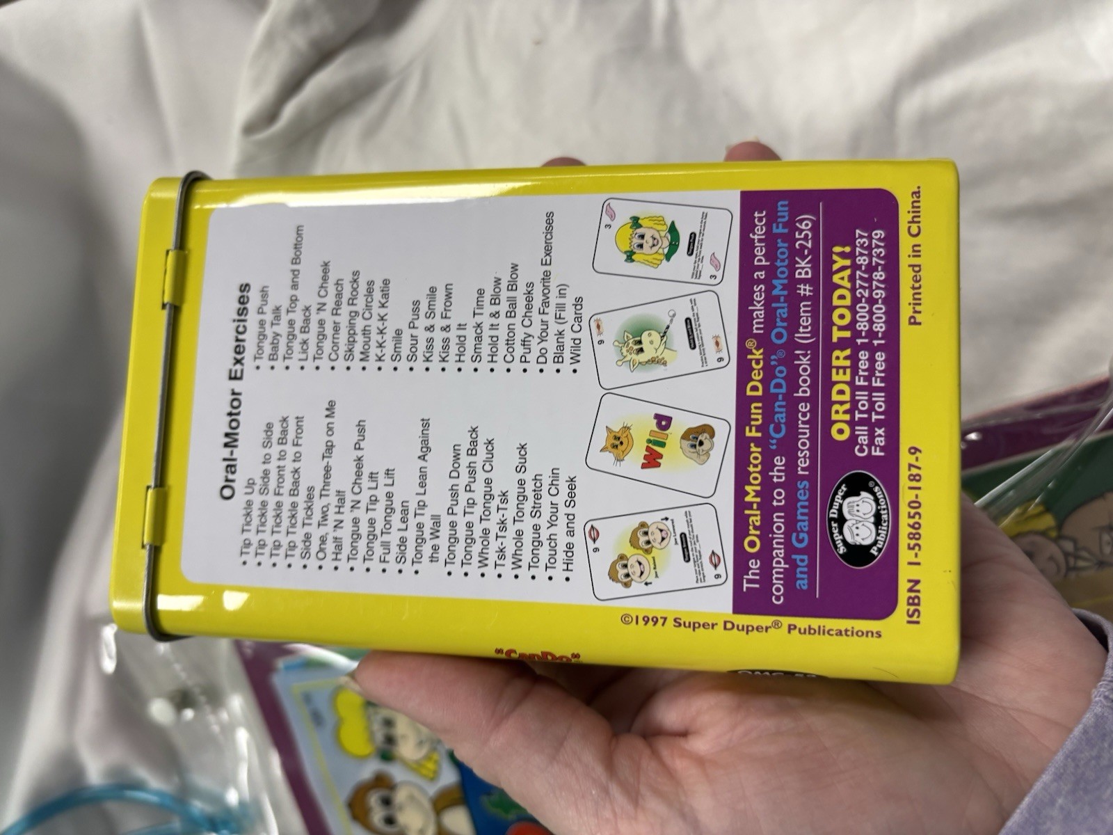 “Can Do” Oral-Motor Fun Deck 52 In Tin + Board Games Super Duper Publications