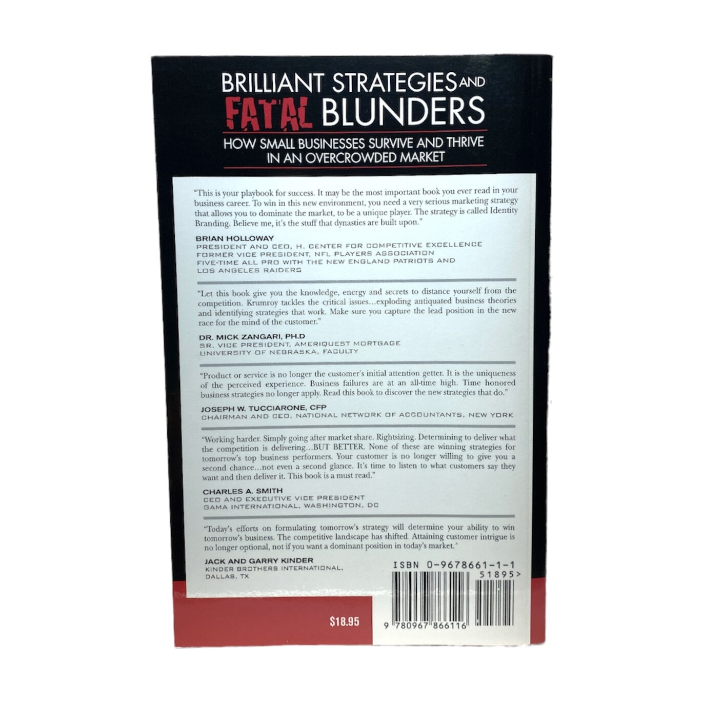Brilliant Strategies And Fatal Blunders By: Robert E. Krumroy NEW FAST SHIPPING!