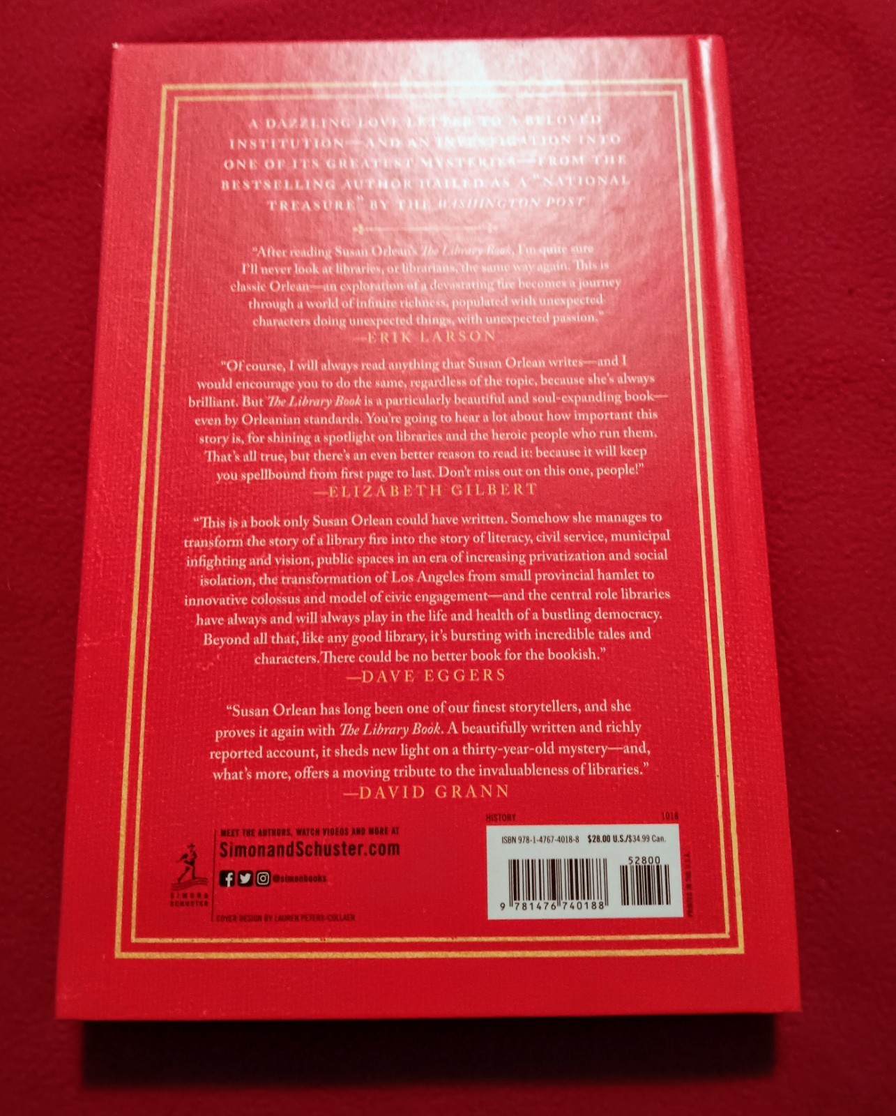 SIGNED, NEW, Library Book by Susan Orlean (2018, Hardcover)