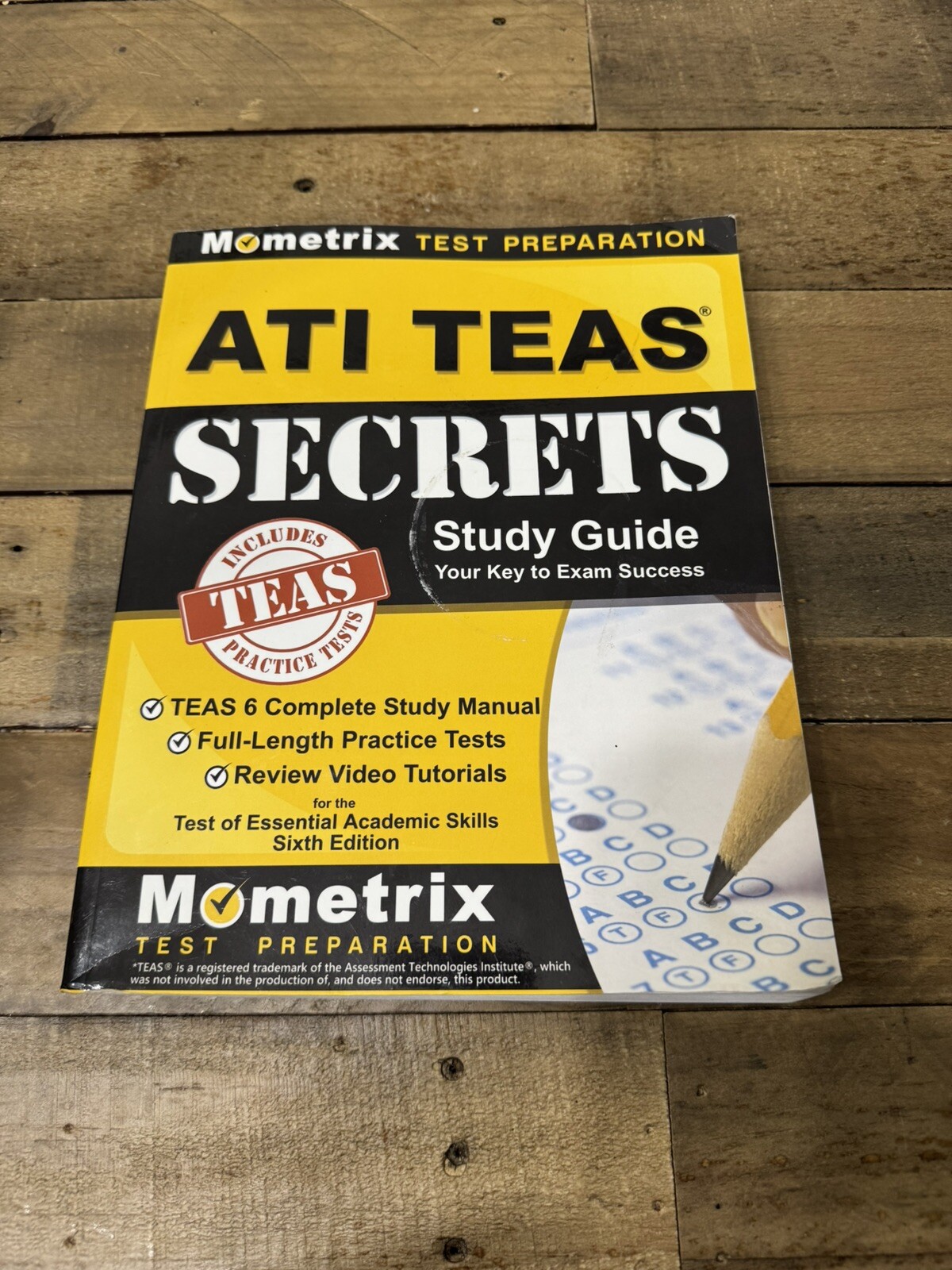 ATI Teas 6 Secrets Study Guide & Practice Tests by MOMETRIX 2018 Book F9