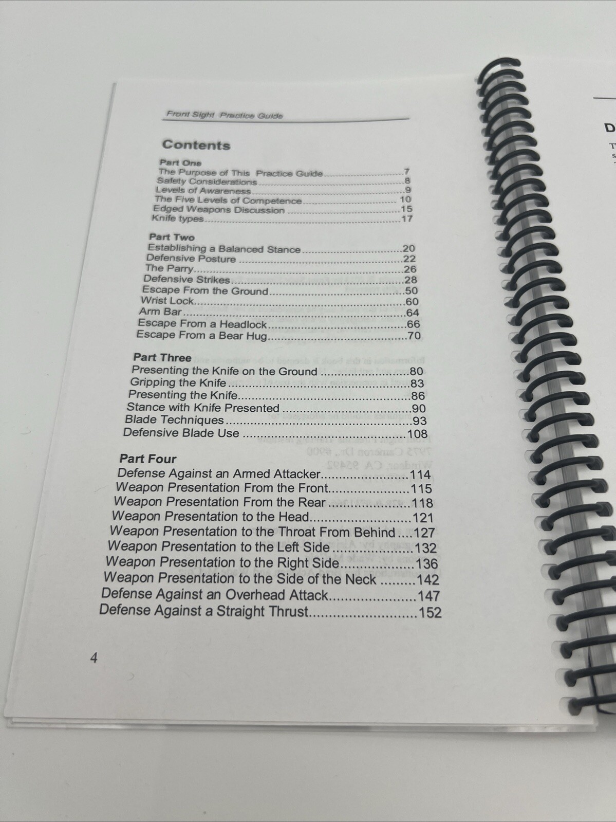 Edged Weapons Practice Guide Front Sight Firearms Training Institute