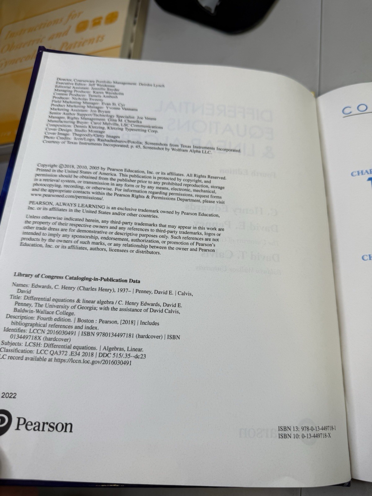 Differential Equations and Linear Algebra by Edwards, C. – 4th Edition