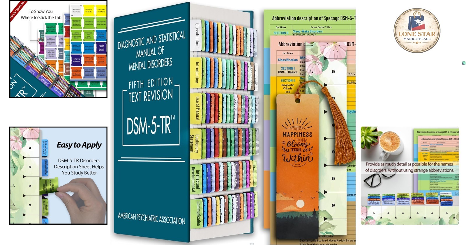 Laminated DSM-5-TR Tabs – Simplified Organization for Mental Health
