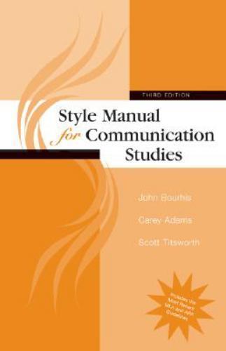 Style Manual for Communication Studies by