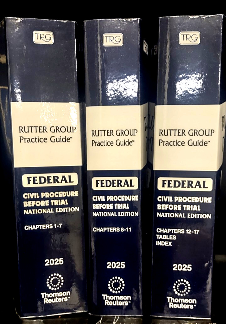 Rutter Practice Guide Federal Civil Procedure Before Trial NATIONAL Ed 2025 New