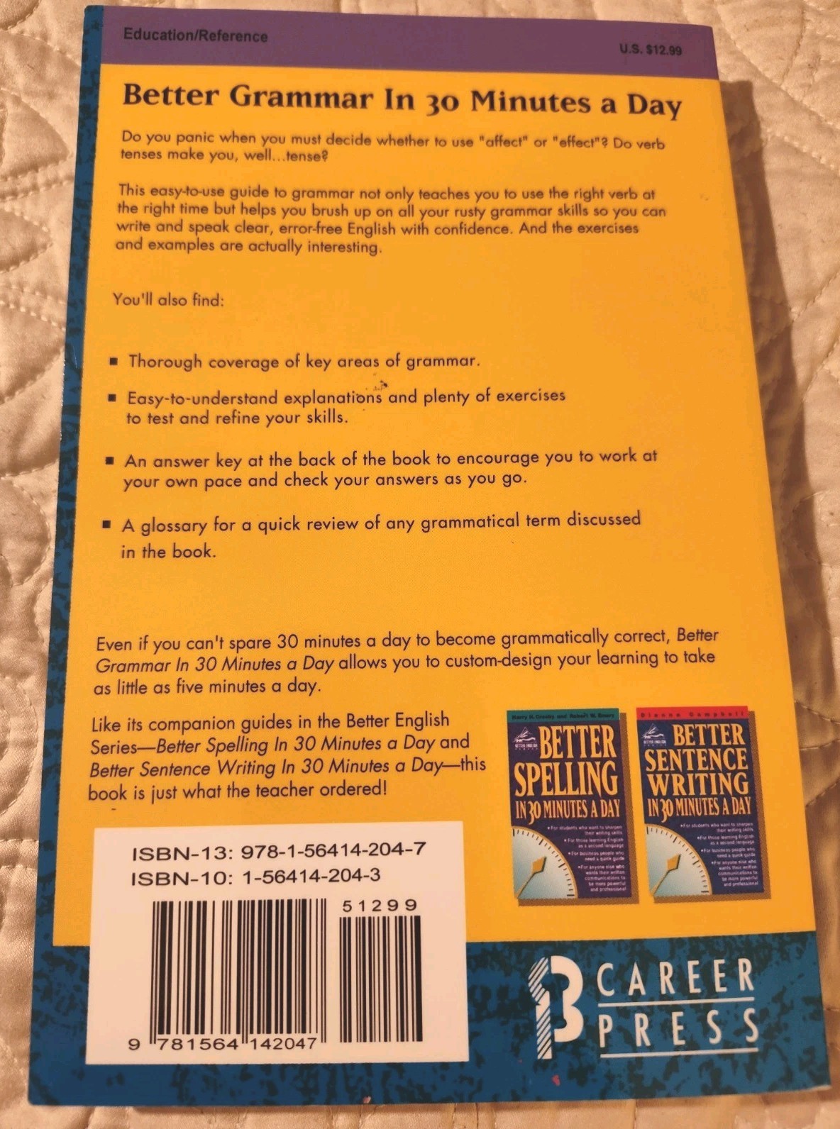 Better Grammer in 30 Minutes a Day Better English Series Paperback