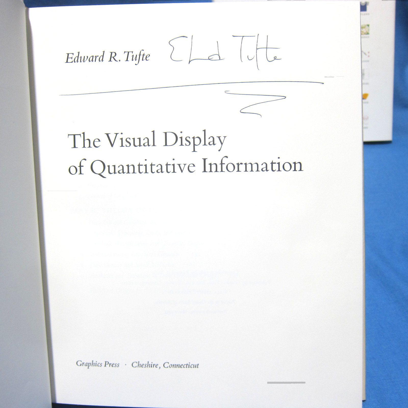 Set of 3 Edward Tufte Hardcover Books Visual Display Explanations Info 2 Signed