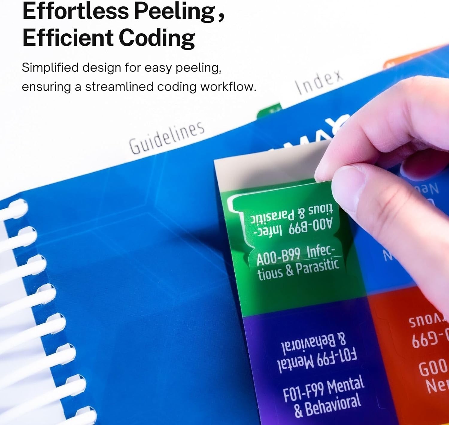 AMA-Compatible ICD-10-CM 2025 Index Tabs with Clear Installation Guide