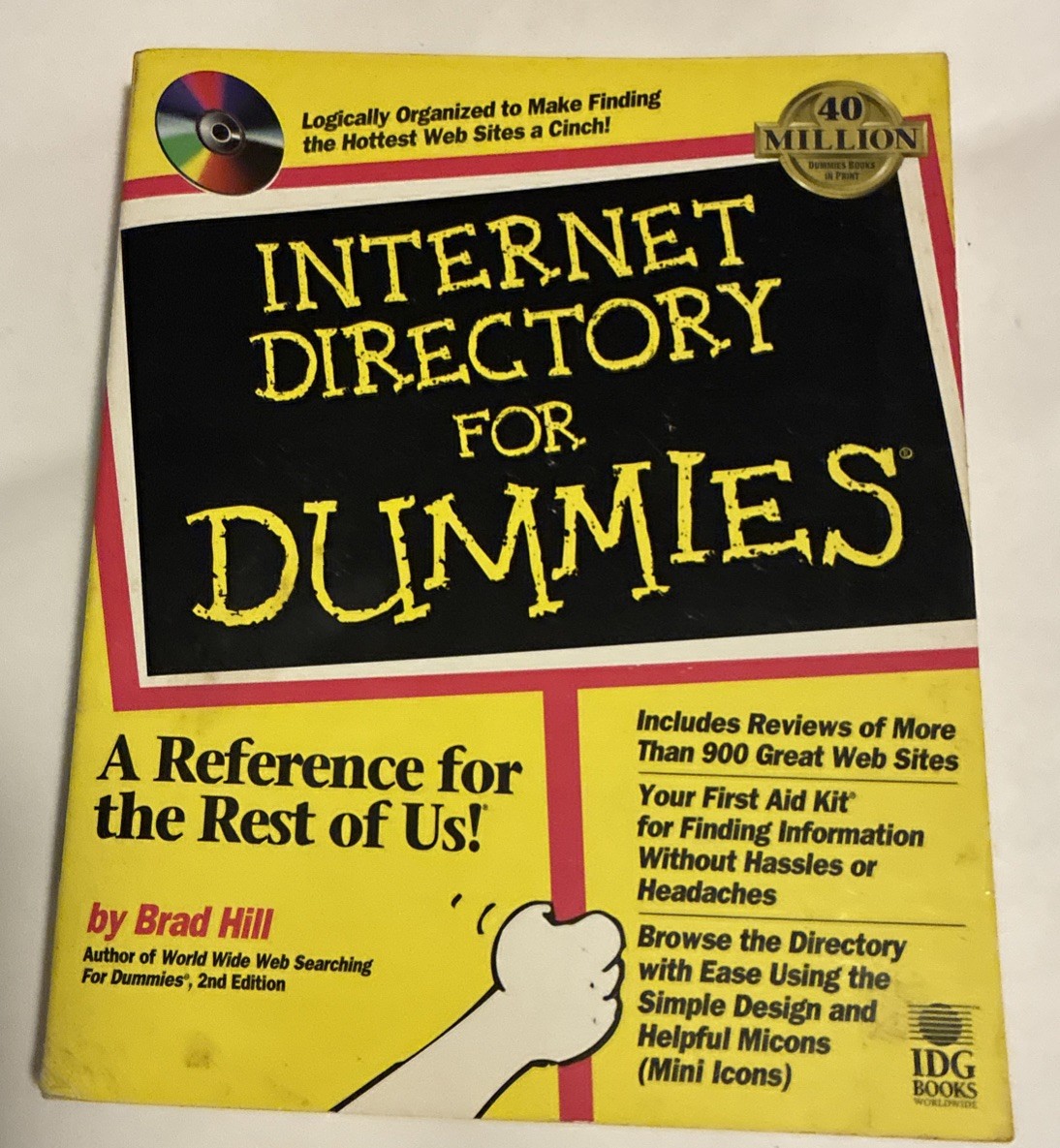 Internet Directory For Dummies – Brad Hill IDG Books Paperback 1997