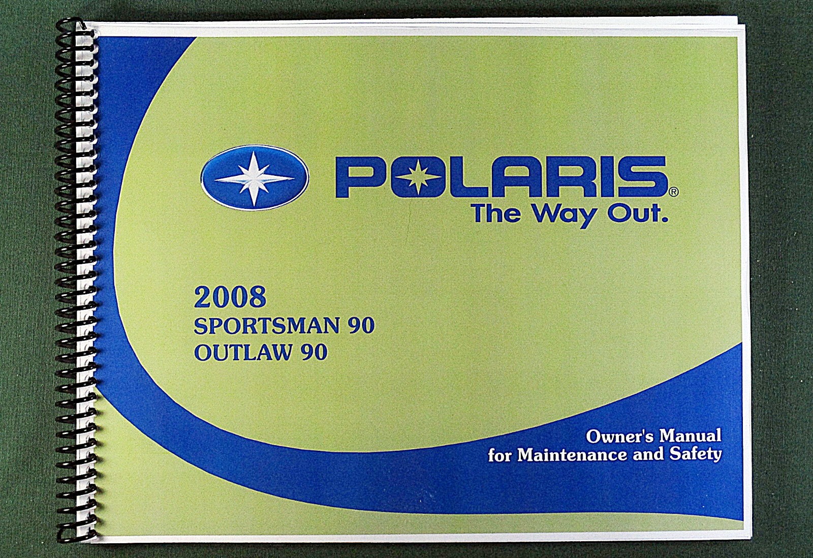 2008 Polaris Outlaw 90 ATV Owner’s Manual: 207 Pages & Protective Covers!