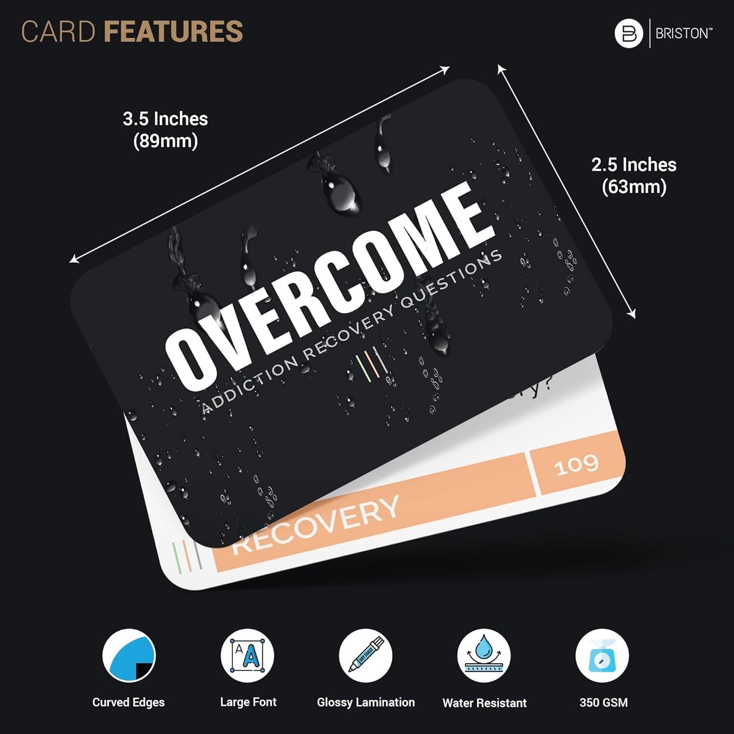 Durable Addiction Recovery Flash Cards – 200 Prompts for Group Therapy Sessions