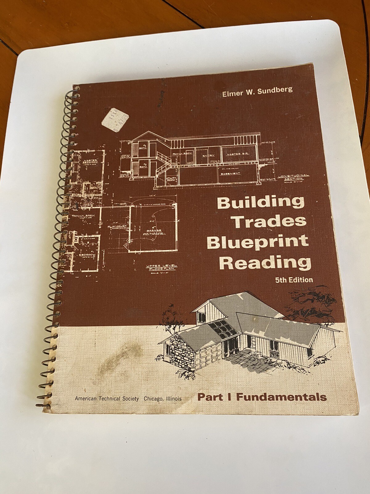 Vintage Building Trades Blueprint Reading 1972-5th Ed. Spiral-bound Manual