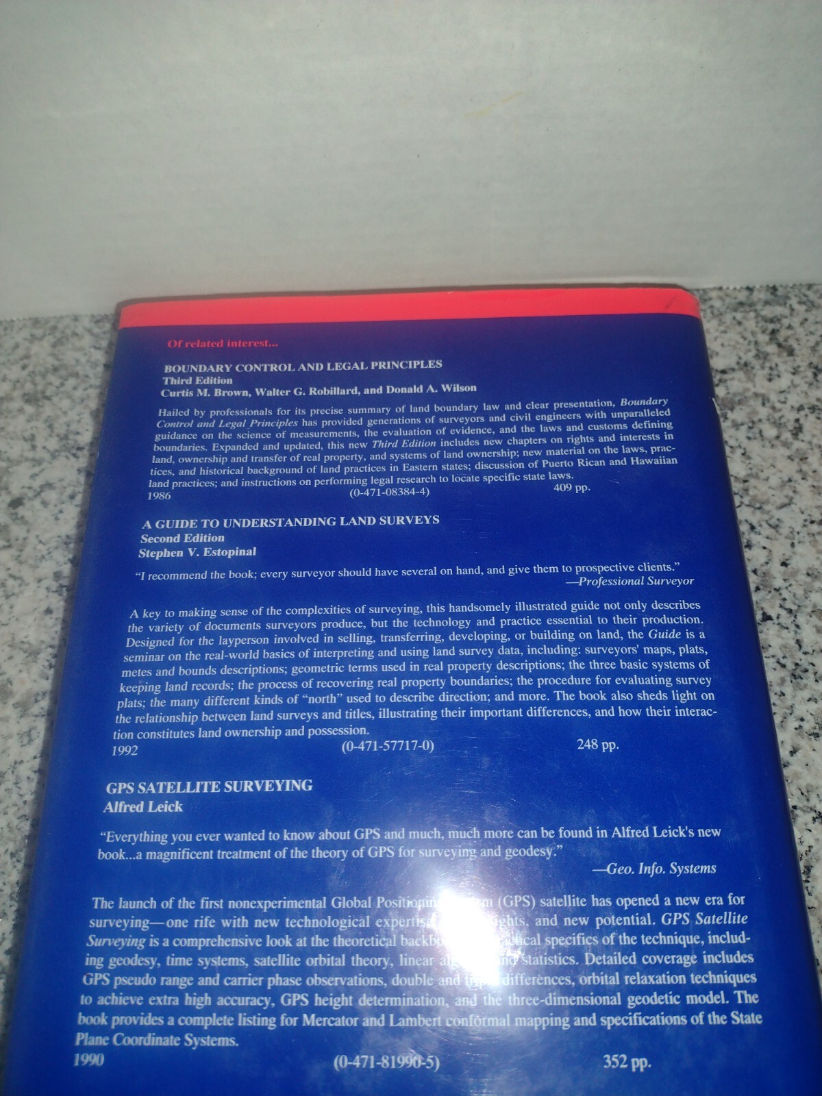 Evidence & Procedures for Boundary Location 3rd Edition Land Surveying.