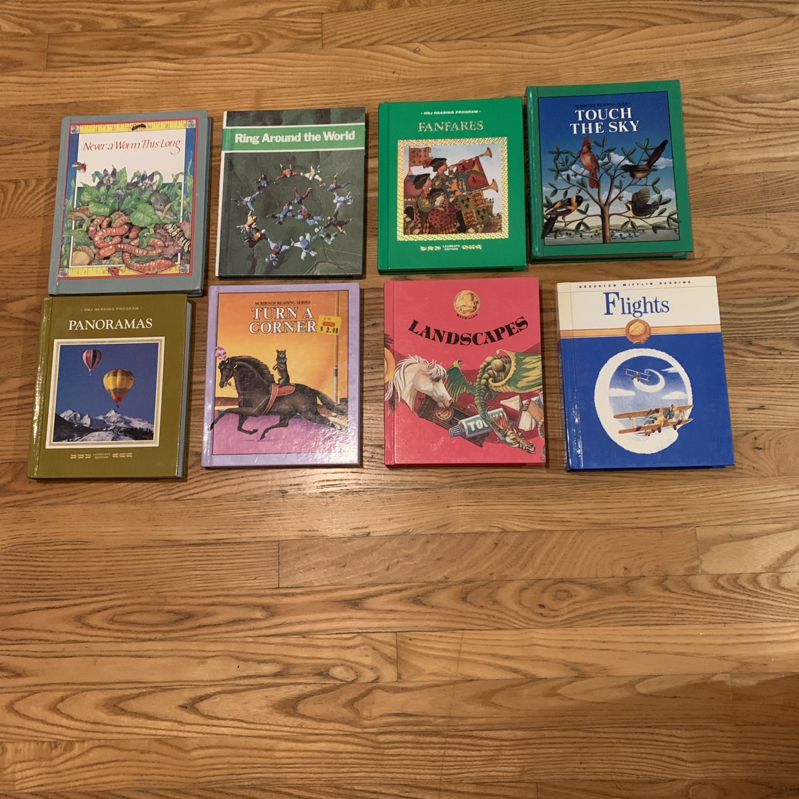 Lot of 8 Vintage Student Textbooks for Early/Upper Elementary Grades Reading