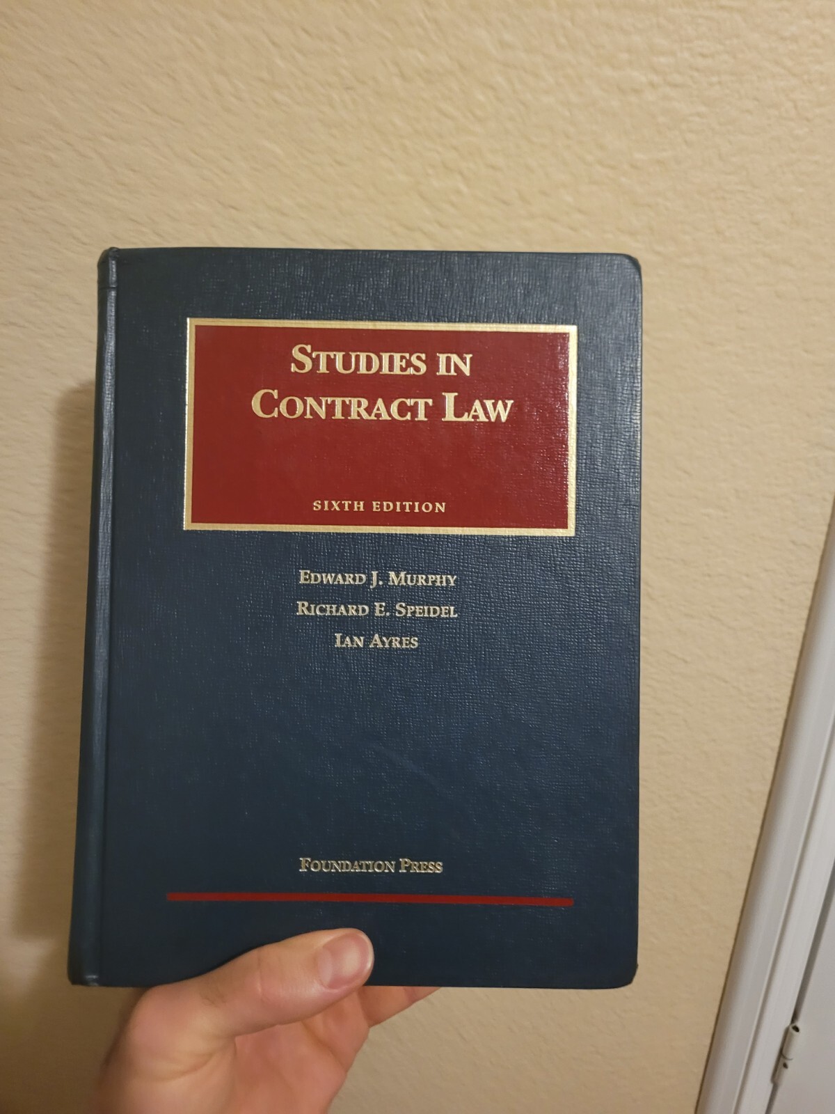 Studies in Contract Law 6th Edition  Foundation Press Murphy Thomson GOOD