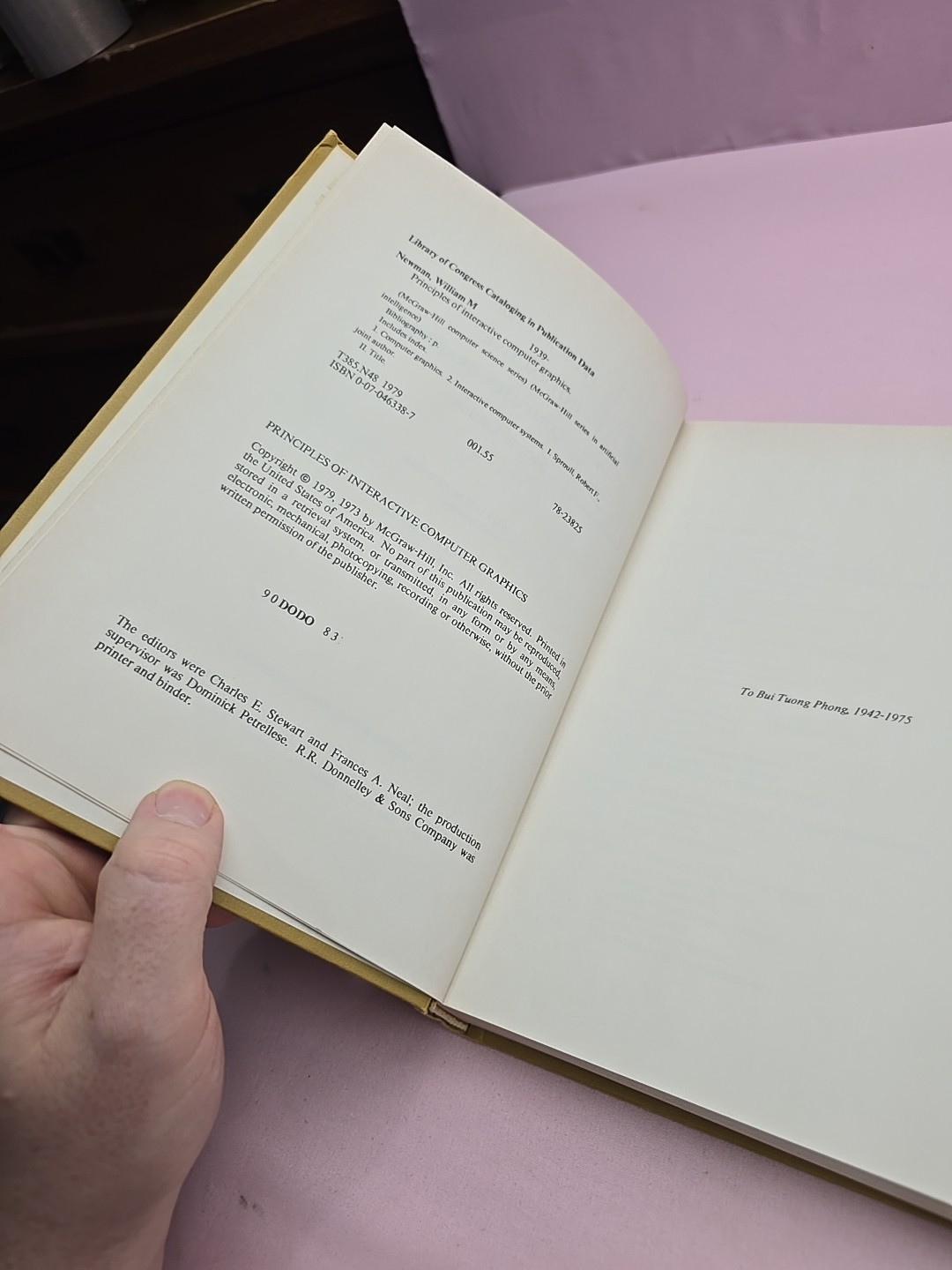 PRINCIPLES OF INTERACTIVE COMPUTER GRAPHICS. 1979 HC. Newman & Sproull.
