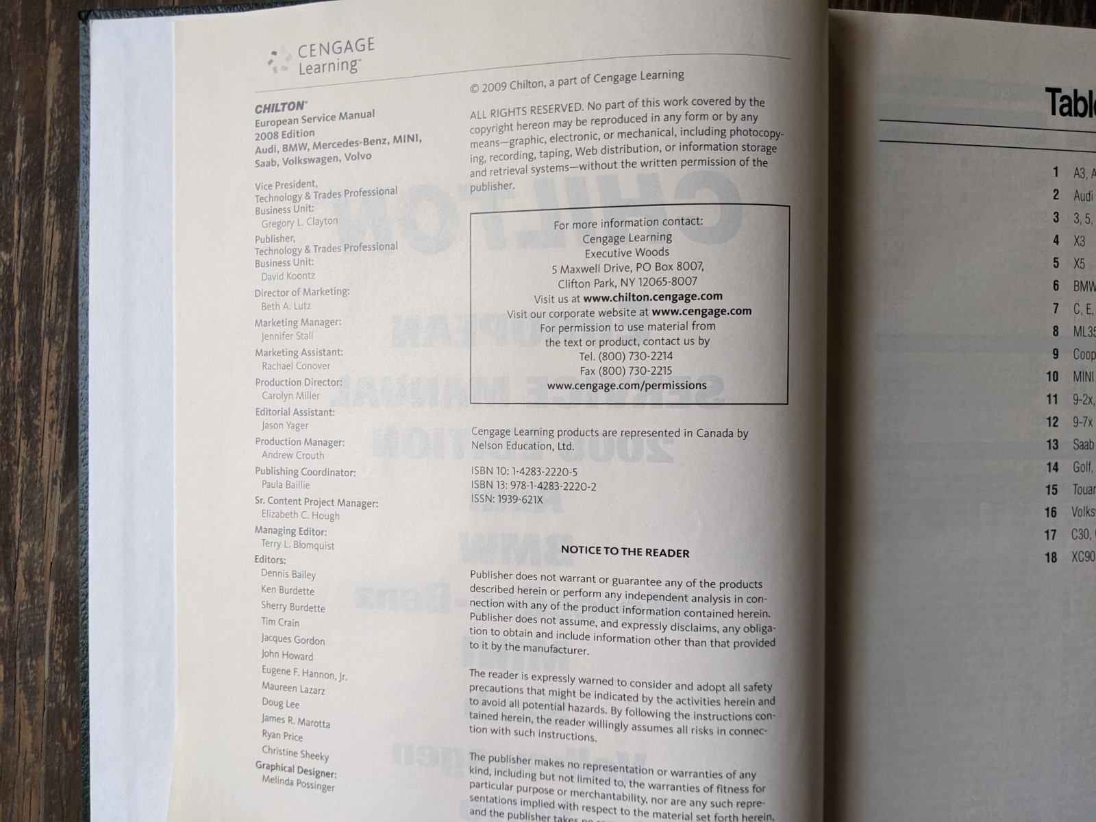 Chilton European Service Manual 2008 Edition Audi BMW Mercedes-Benz MINI Volvo