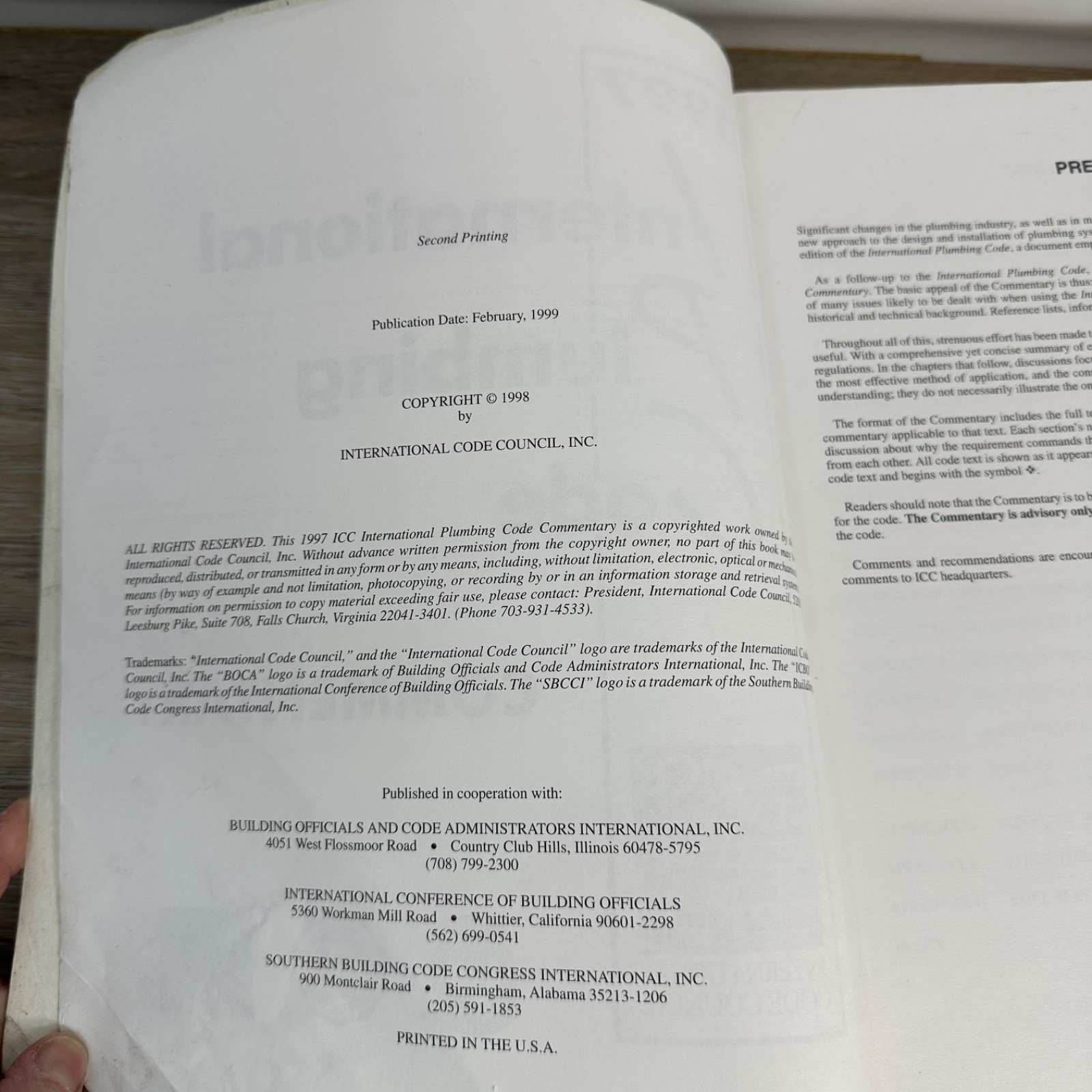 International Plumbing Code Commentary 1997 International Code Council