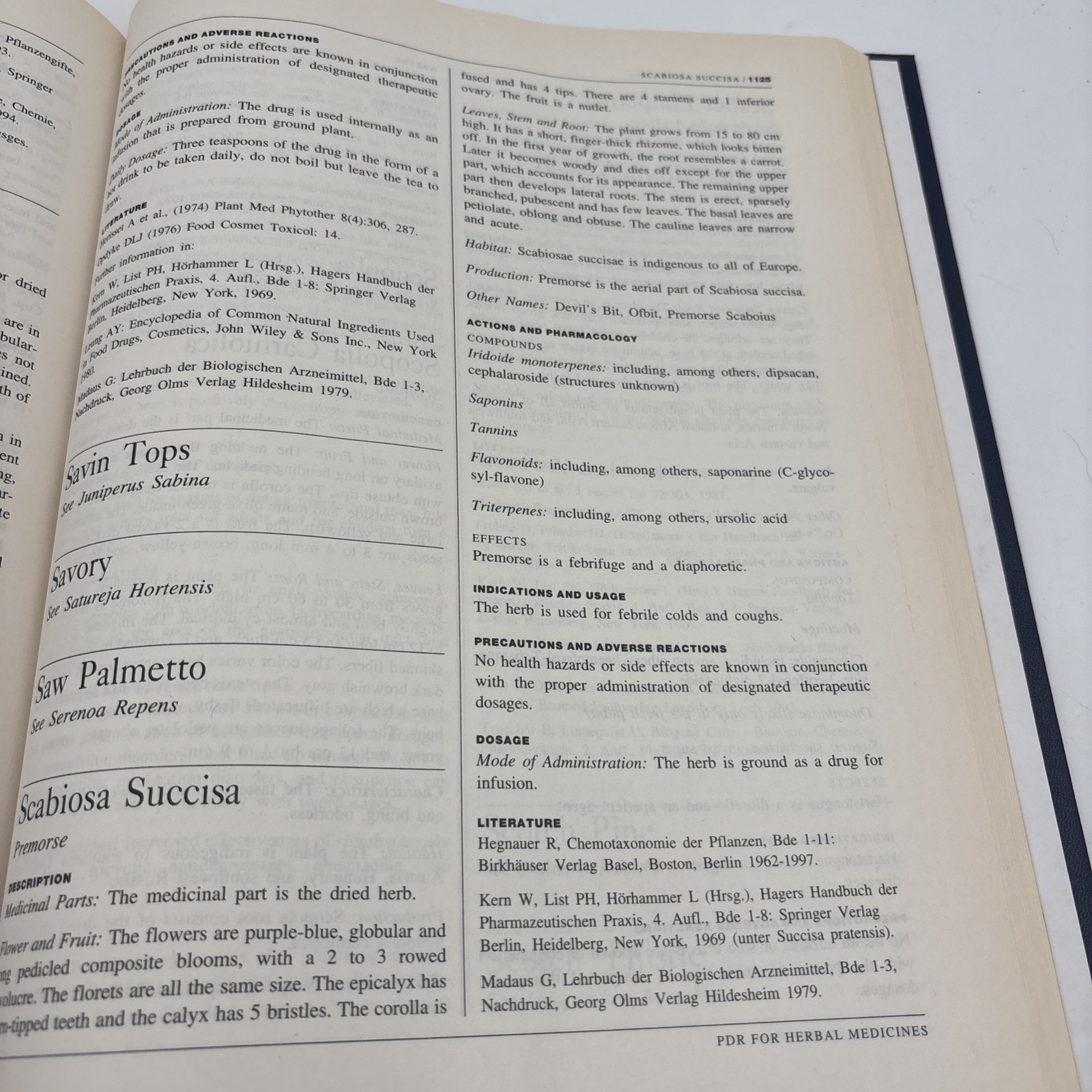 Physicians’ Desk Reference For Herbal Medicines – PDR Staff (HC, 1999, 1st Ed.)