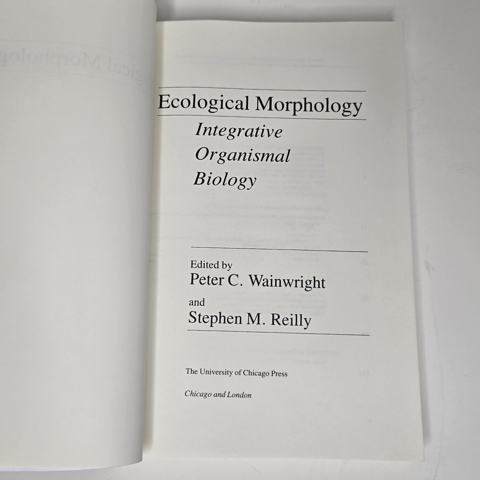 Lot Of 3 PB Ecological Physiology (1990) Life’s Devices (1988) Morphology (1994)