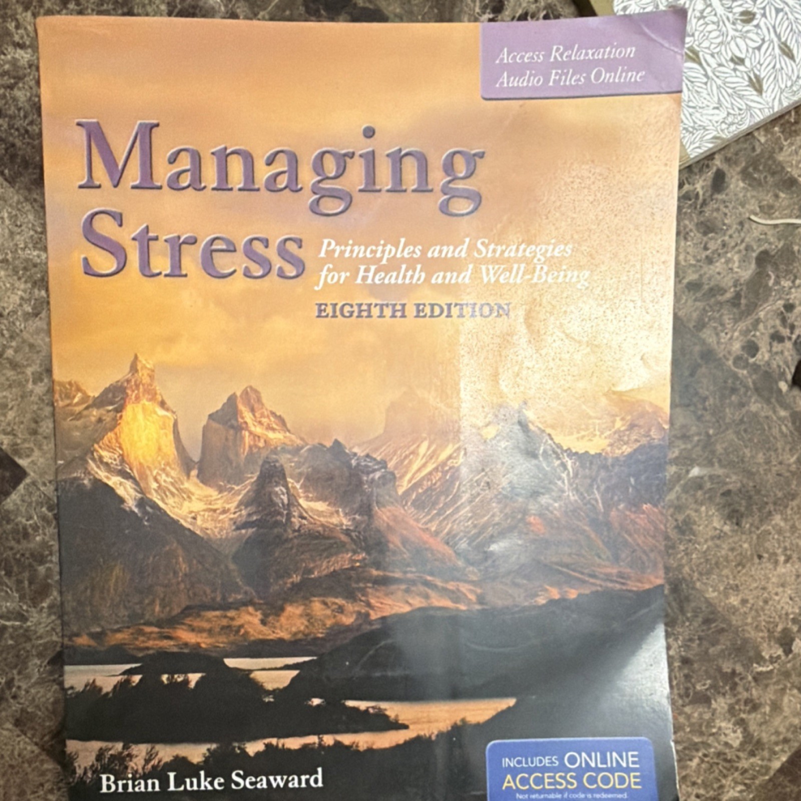 Managing Stress Eighth Edition Seaward Paperback w/ Online Access Code