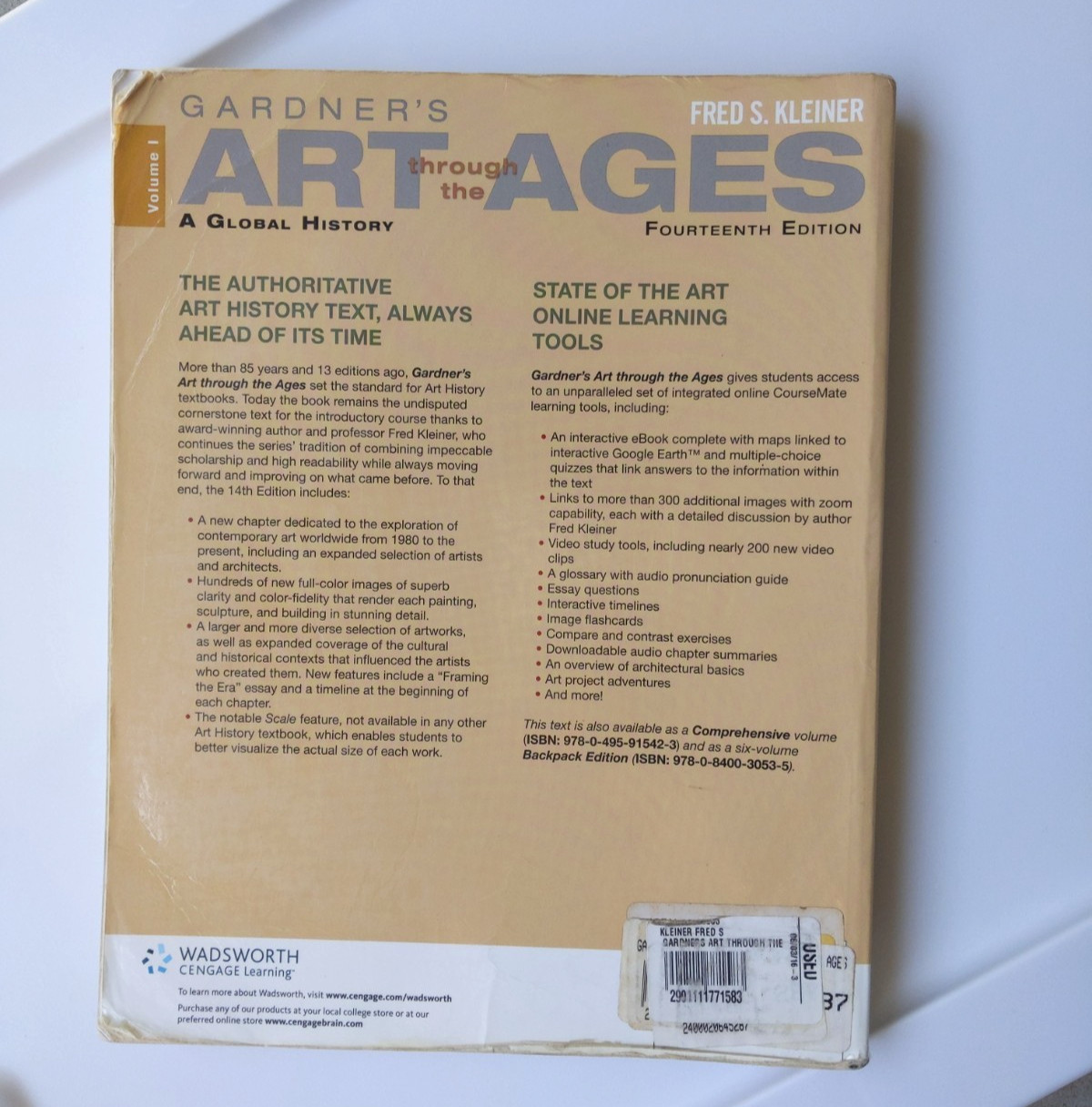 Gardner’s Art Through the Ages A Global History Volume I Paperback 14th Edition