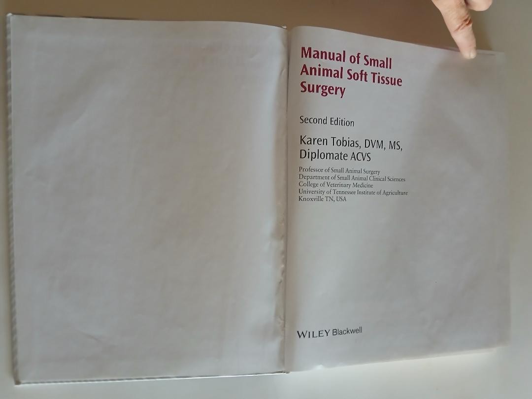 Manual of Small Animal Soft Tissue Surgery/Tobias/2017/2nd/HB/Acceptable