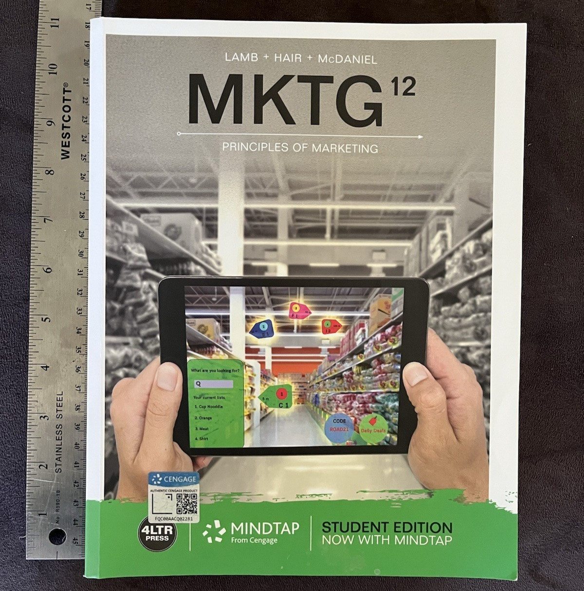 MKTG 12 Principles of Marketing 12th Ed Lamb Hair McDaniel Student Edition Cenga