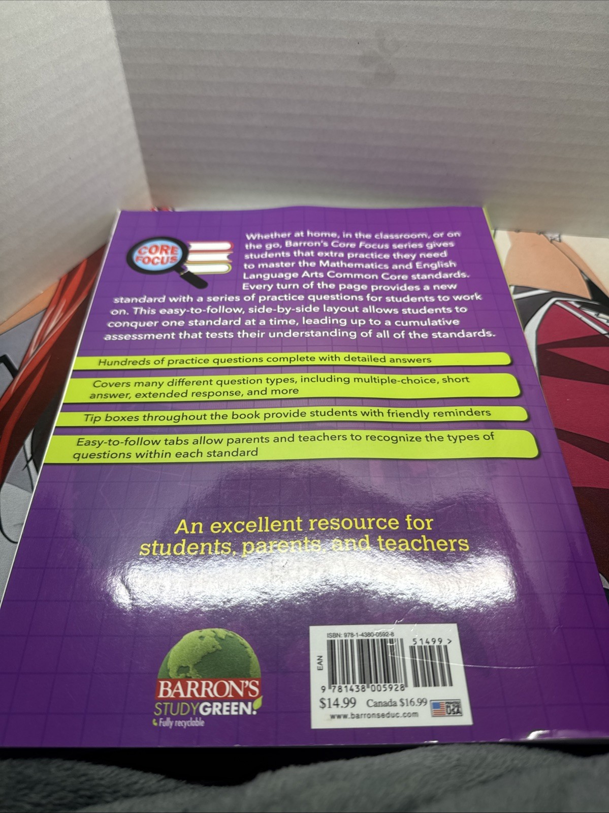 Core Focus Grade 6: Test Practice for Common Core (Barron’s Test Prep) t5/t4