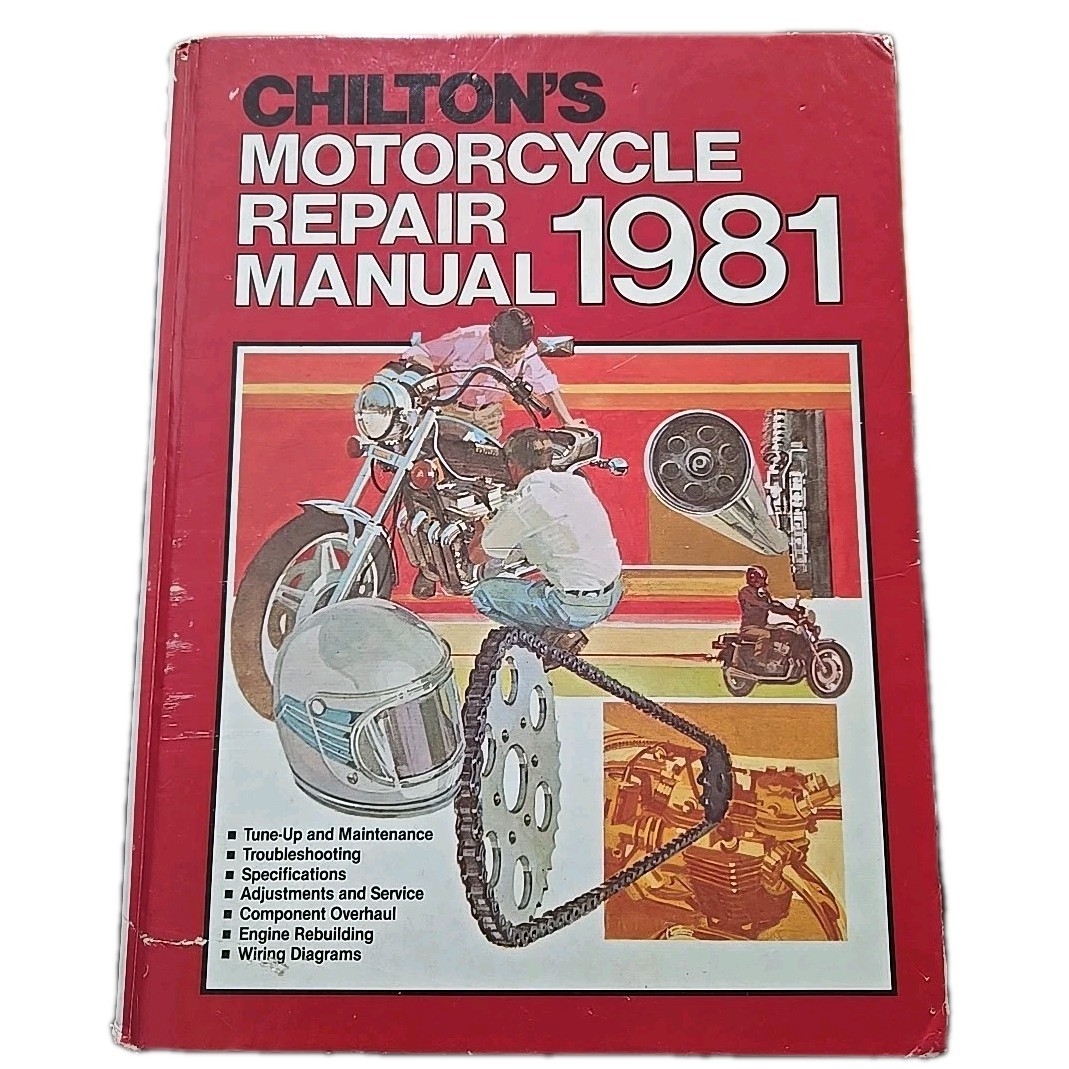 Chilton’s 1981 Motorcycle Repair Manual Harley Honda Kawasaki Suzuki Yamaha