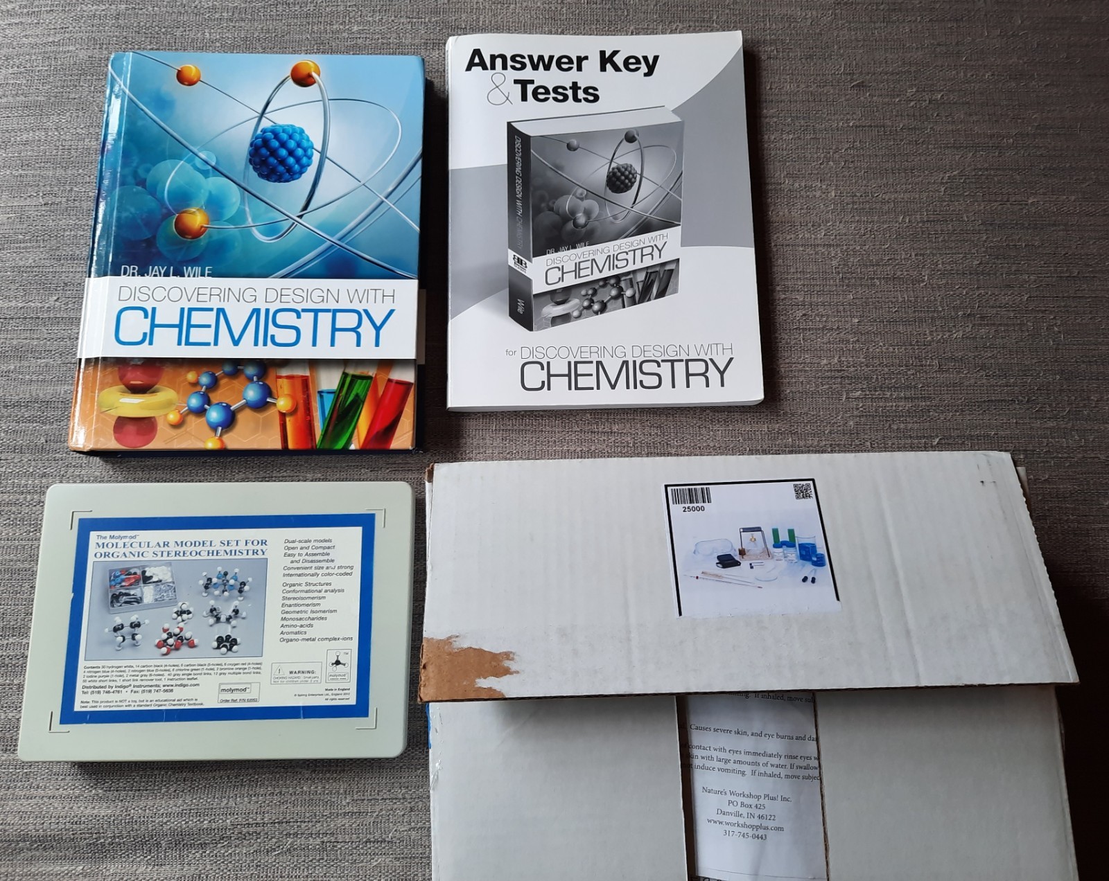 Discovering Design with Chemistry Text, Answer Key, Lab Kit & molecular model