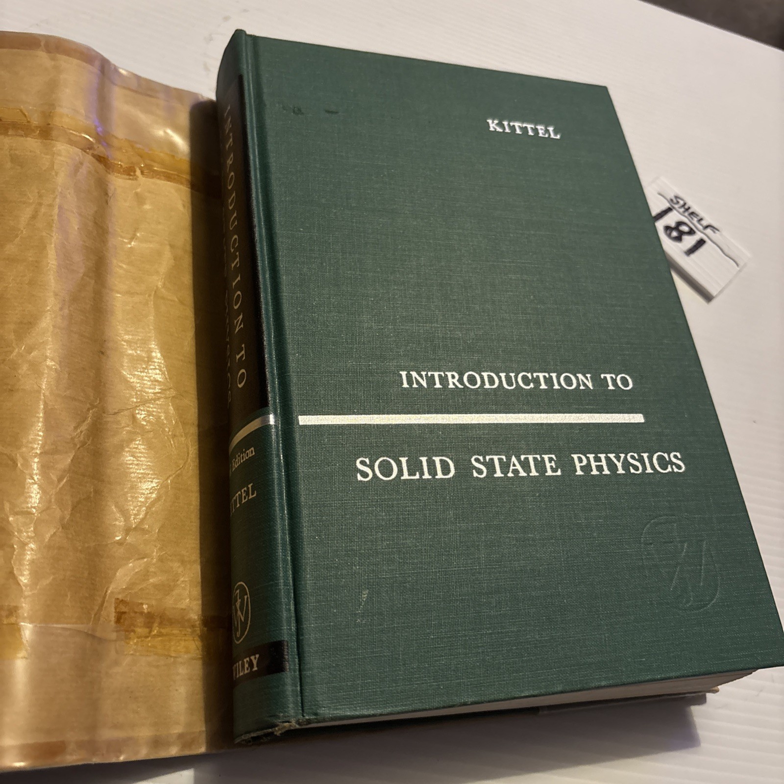 Charles Kittel ‘Introduction to Solid State Physics’ Second Edition w/ Dust Cove
