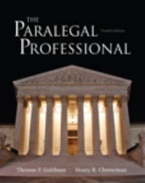 Paralegal Professional Paperback Thomas F., Cheeseman, Henry R. G