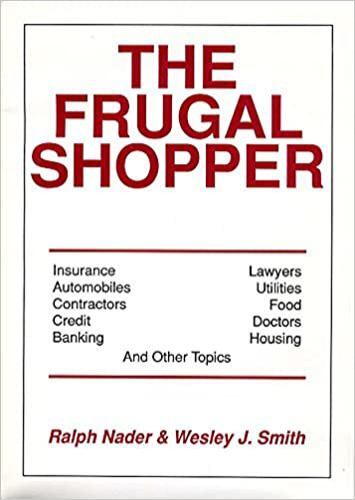 The Frugal Shopper by nader, ralph & smith, wesley j.