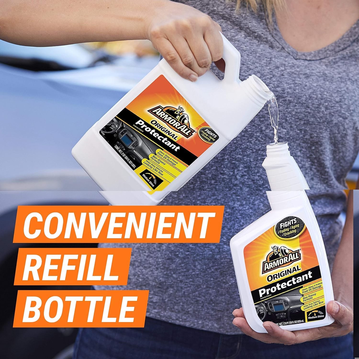 Armor All Car Protectant Refill, Car Interior Cleaner with UV Protection, 1 G…