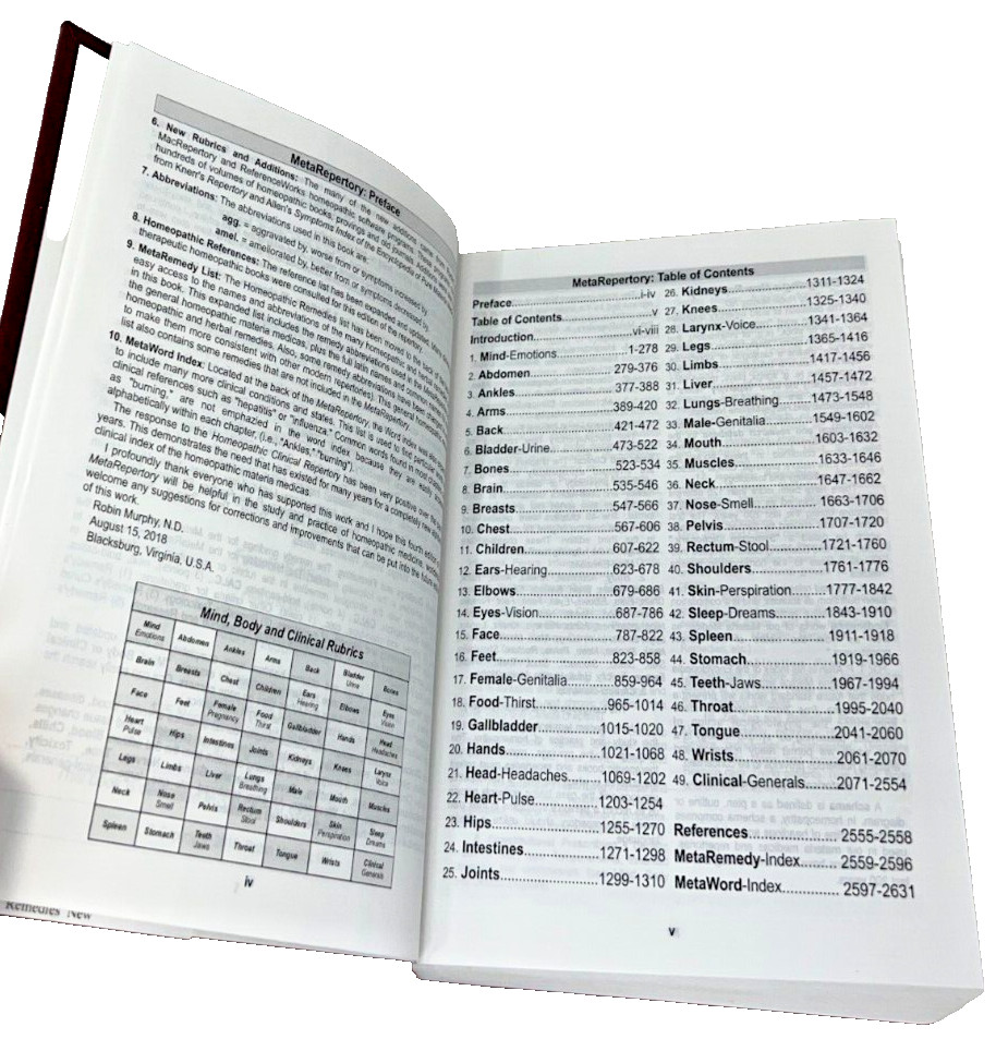 Meta Repertory Fourth Edition By Robert Murphy ND Index Of Homeopathic Remedies