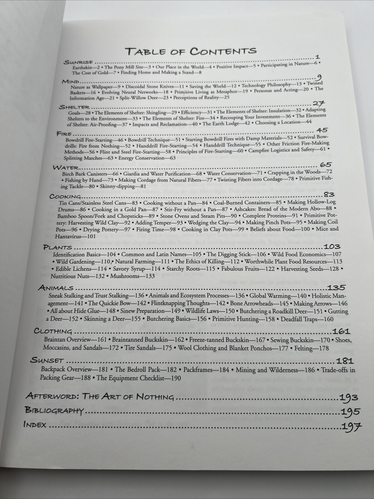 Participating in Nature: Wilderness Survival and Primitive Living Skills