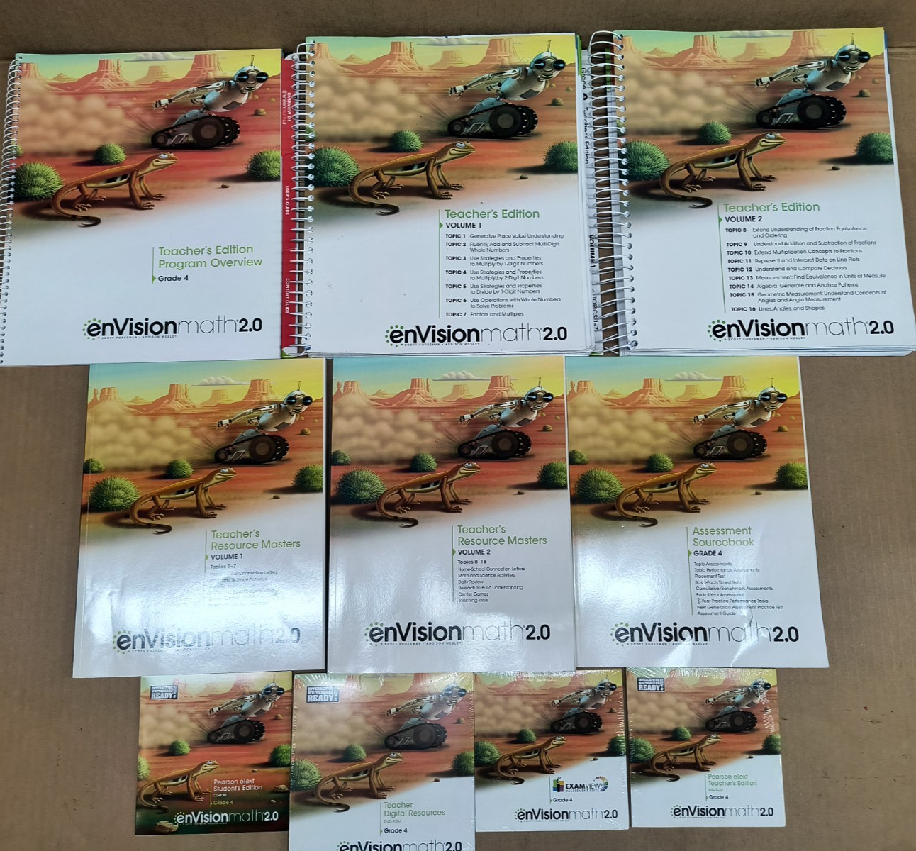EnVision Math 2.0 Grade 4 Teachers Edition + Bonus Material Bundle Savvas 2017
