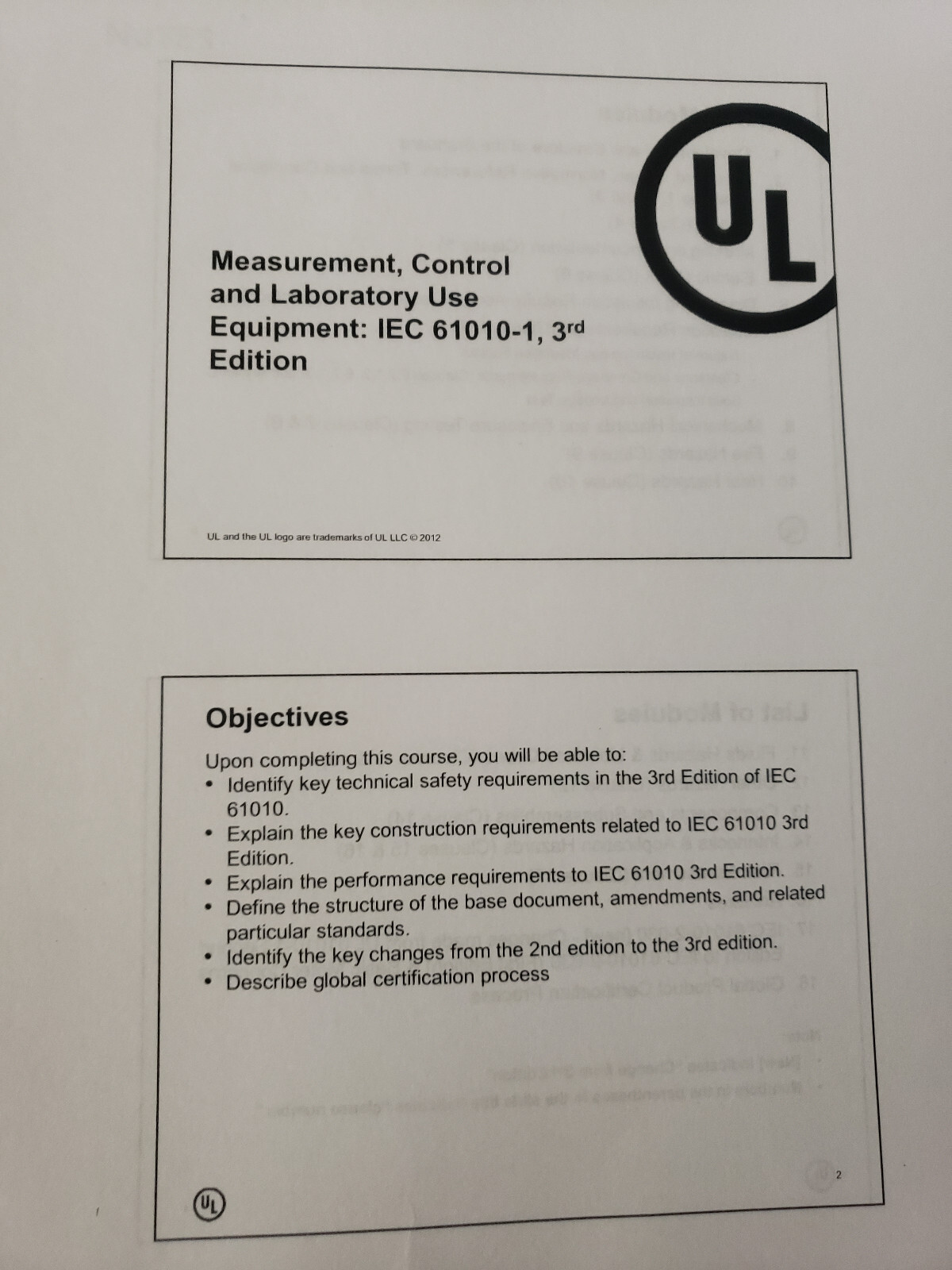UL IEC 61010-1 3rd Ed Measurement Control & Laboratory Use Equipment Book