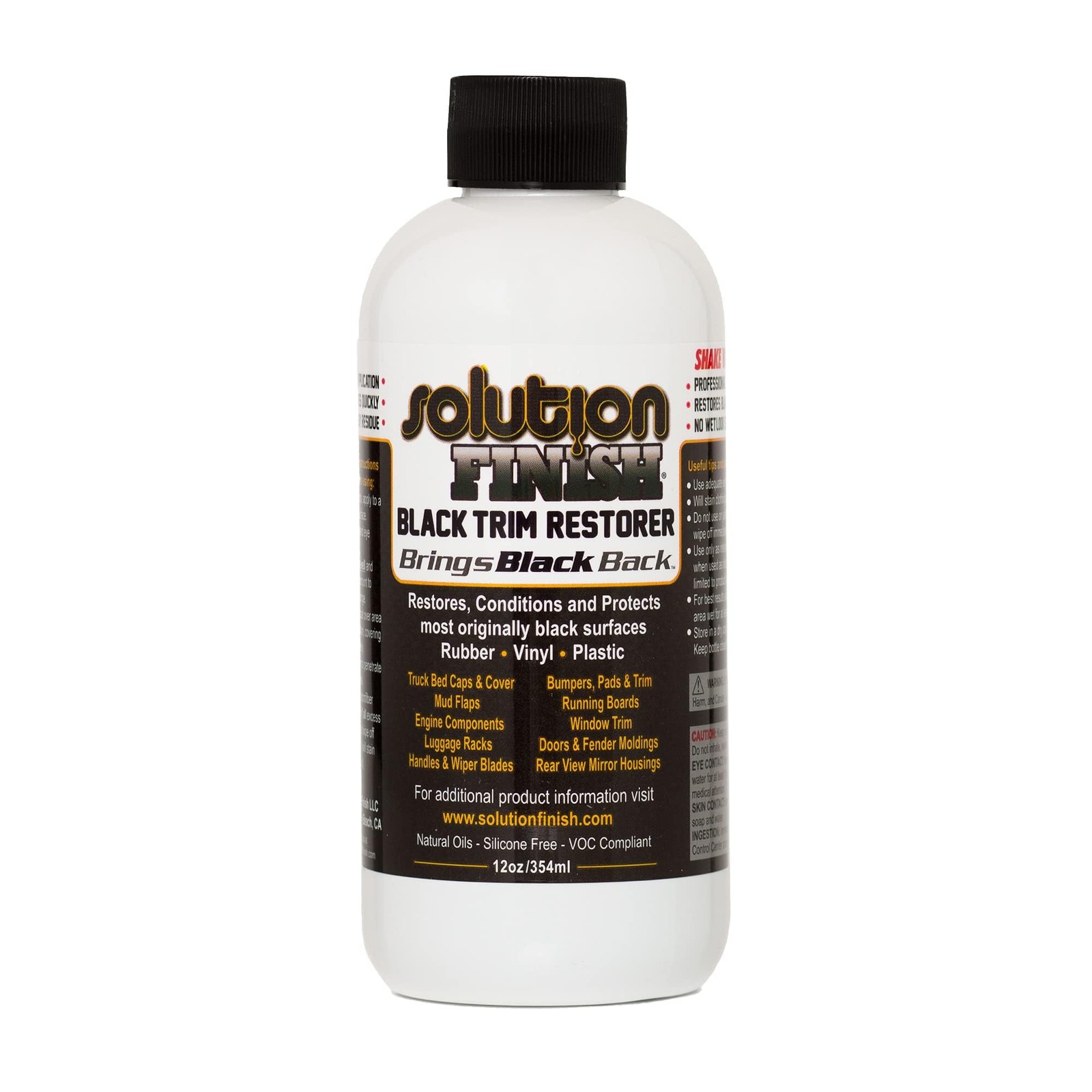 Black Trim Restorer for Cars and Trucks – 12 oz Instant Color Revive