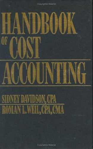 Handbook of Cost Accounting – Hardcover, by Sidney Davidson; Roman – Very Good