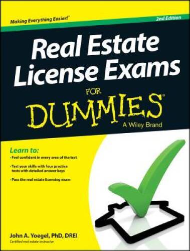 Real Estate License Exams For Dummies – Paperback By Yoegel, John A. – VERY GOOD