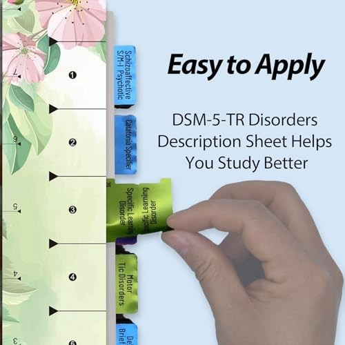 DSM-5-TR Index Tabs Color Coded Laminated Waterproof Tear Resistant Set