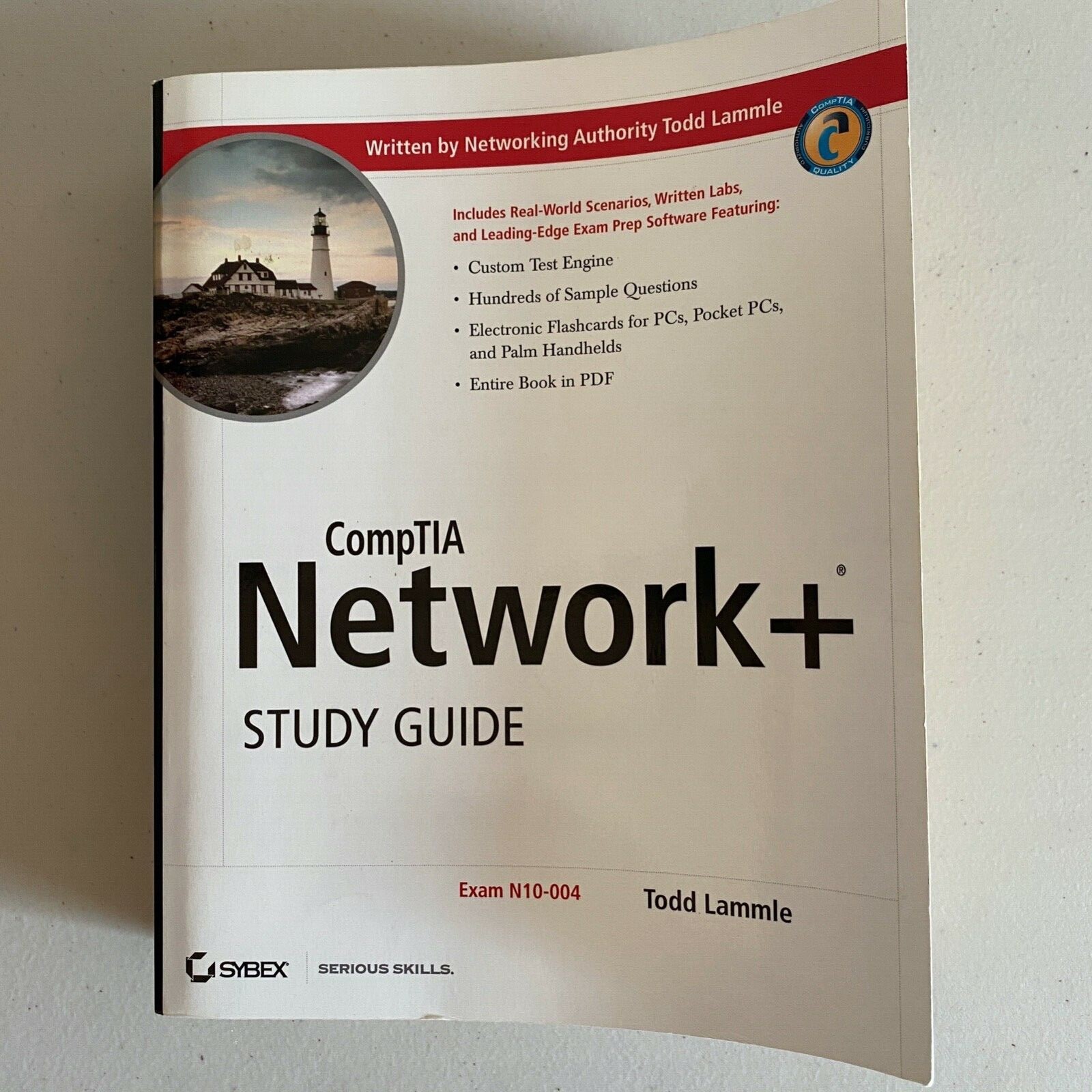 CompTIA Network+ Study Guide w/ CD Todd Lammle 2009 Paperback – Good