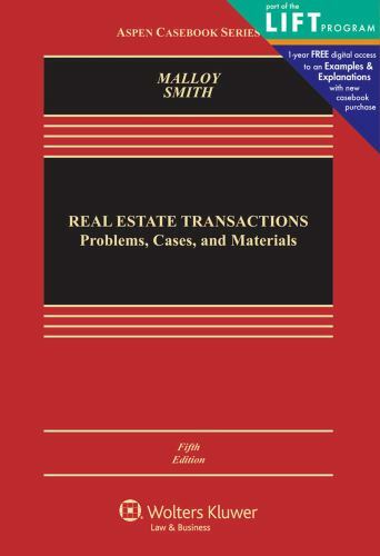 Real Estate Transactions: Problems, Cases, and Materials (Aspen Casebook) by Ro