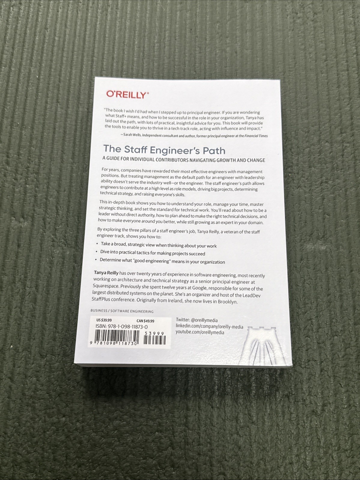 O’Reilly The Staff Engineer’s Path (1st Edition) Tanya Reilly