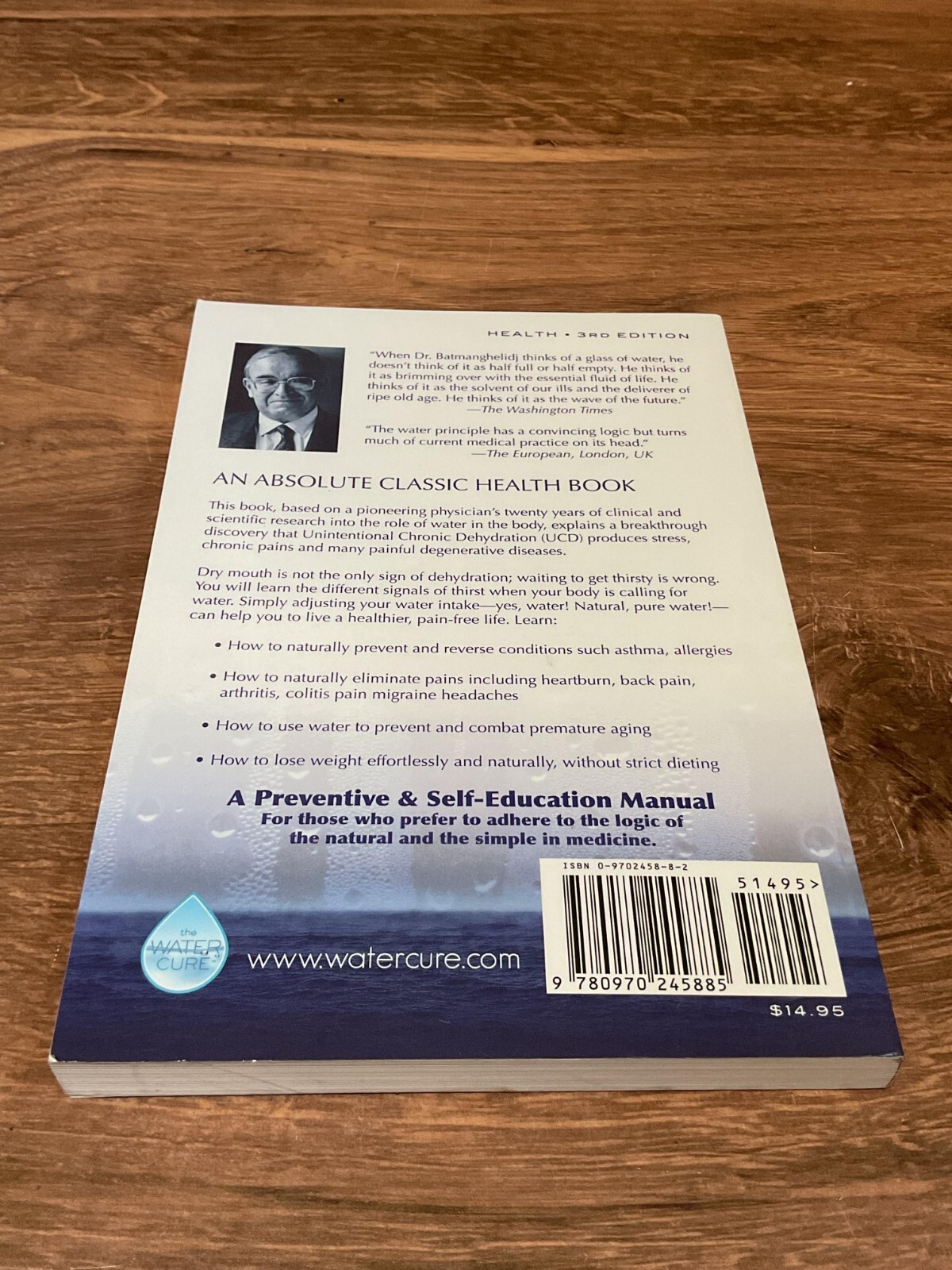 Your Body’s Many Cries For Water by F. Batmanghelidj M.D. Paperback, 2008