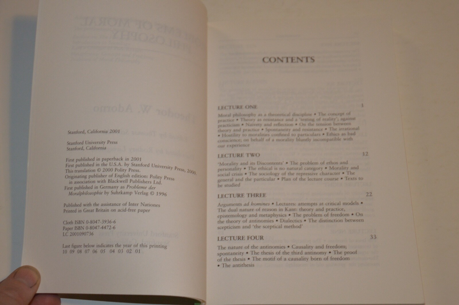 Problems of Moral Philosophy by Adorno, Theodor W. (Paperback)